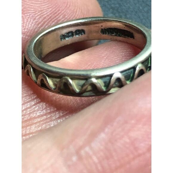 3562 Suarti Bali Sterling silver 925 Scroll 4mm eternity band ring sz 6* - Picture 2 of 2